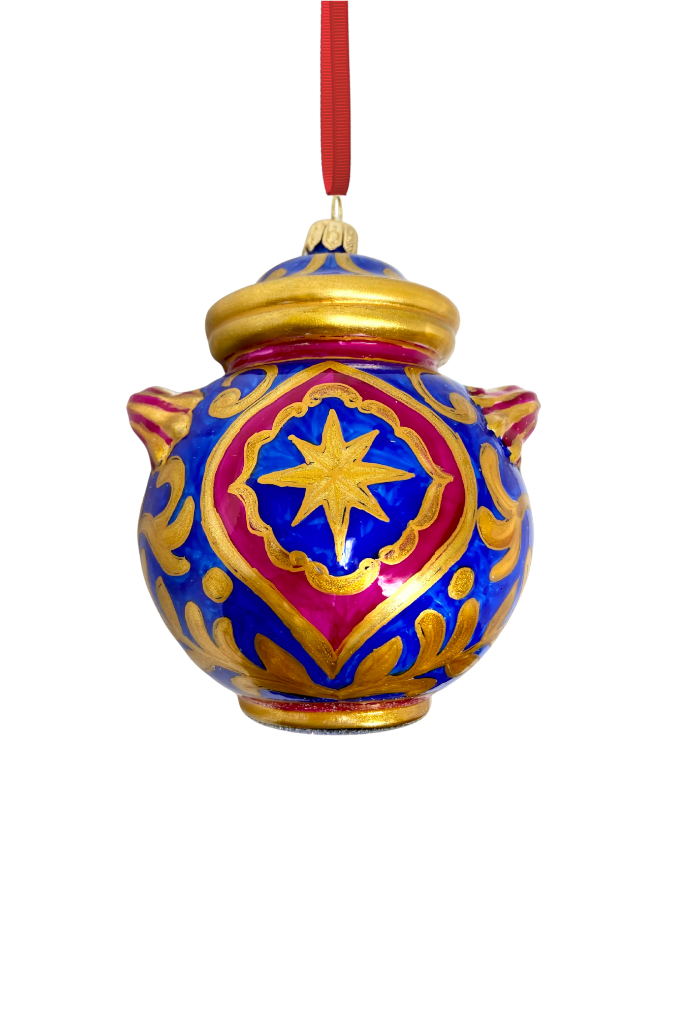Star of Sicilia Jar Glass Christmas Ornament