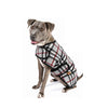 Chilly Dog Steel Tartan Plaid Fleece-Lined Wool Dog Blanket Coat