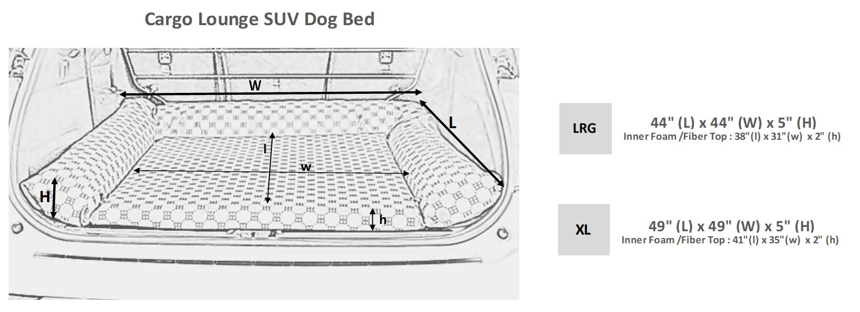 Bowsers SUV Cargo Lounger Dog Bed