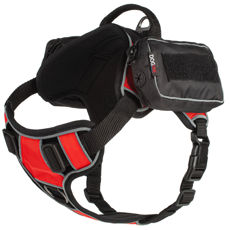Dogline Quest Removable Utility Saddlebags with Built-In Waste Bag Dispenser