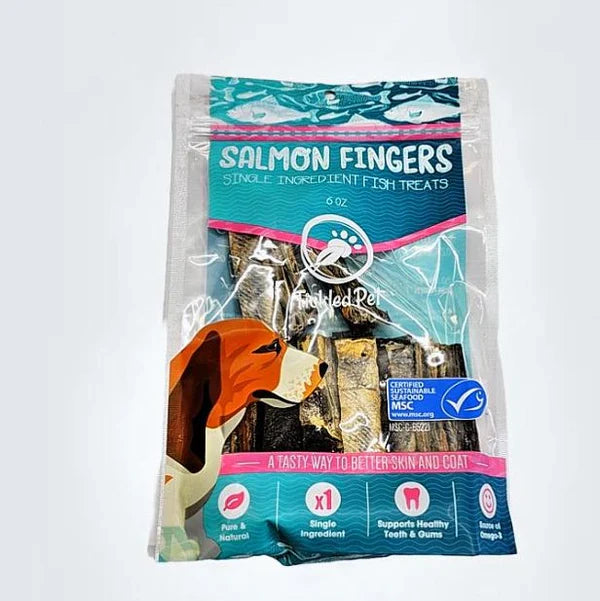 Tickled Pet Salmon Skin Fingers Dog Treats (6oz)