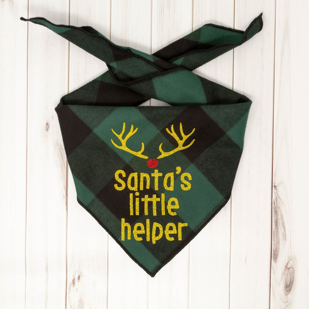 Santas Little Helper Christmas Dog Bandana