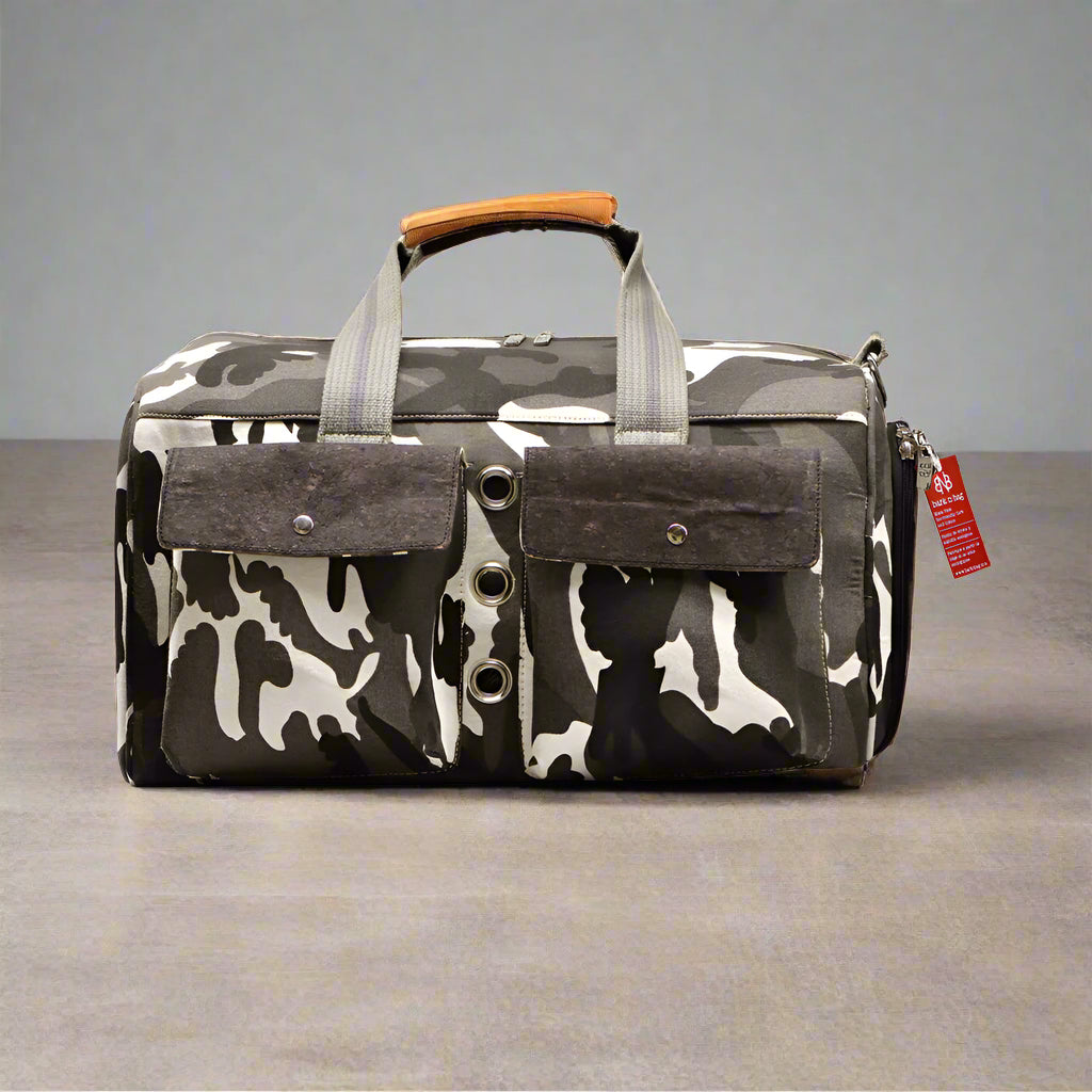 Sauvignon Barc Cotton/Cork Camo Pet Carrier