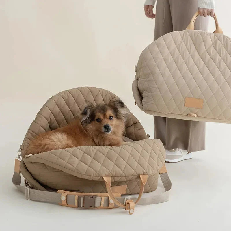 The Verona Luxe Carrier - Quilted Designer Pet Tote