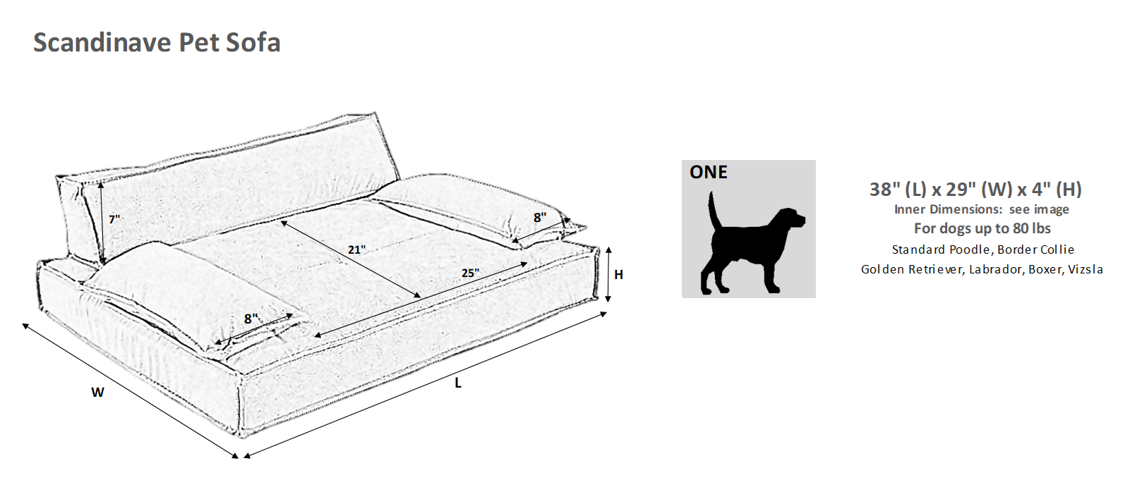Scandinave Pet Sofa Shadow