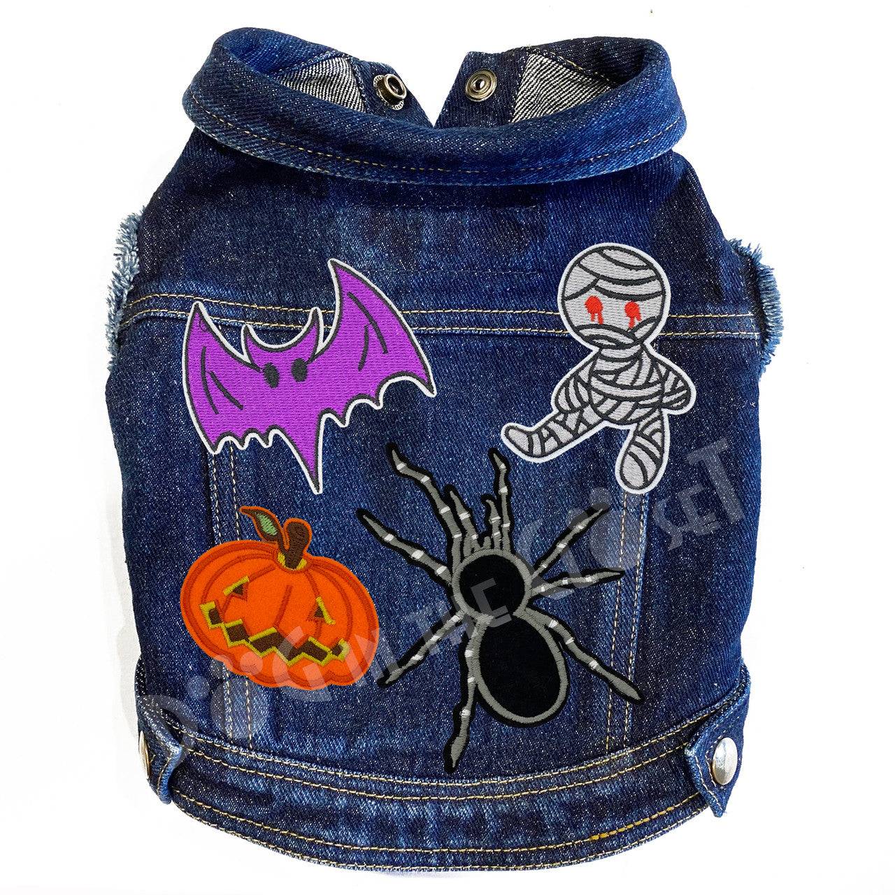 Scary Time Denim Dog Jacket