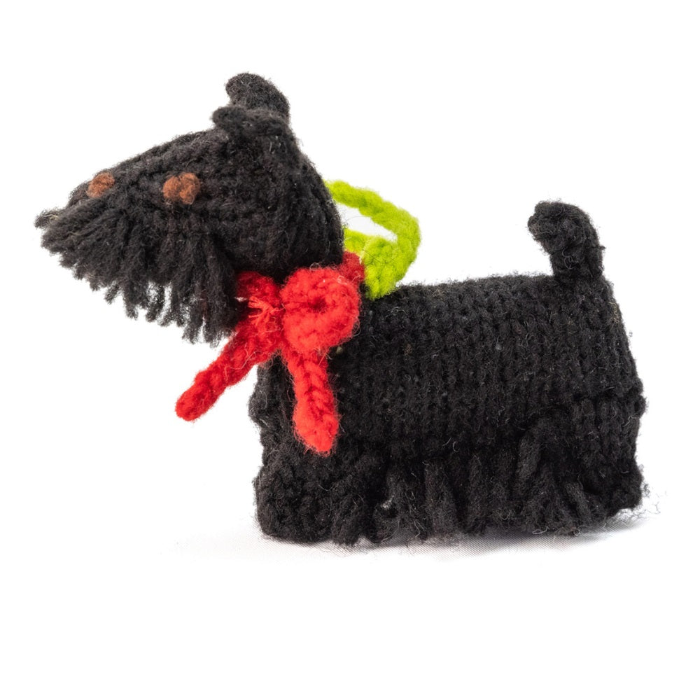 Chilly Dog Scottie Wool Ornament
