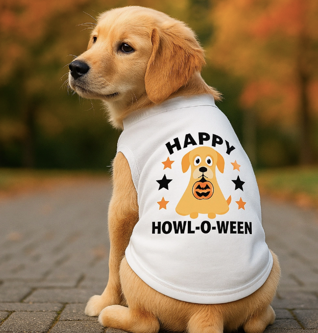 Pumpkin Pup Ghost Dog Tee