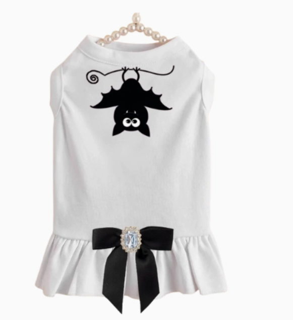 Upside-Down Bat Cameo Gala Dog Dress