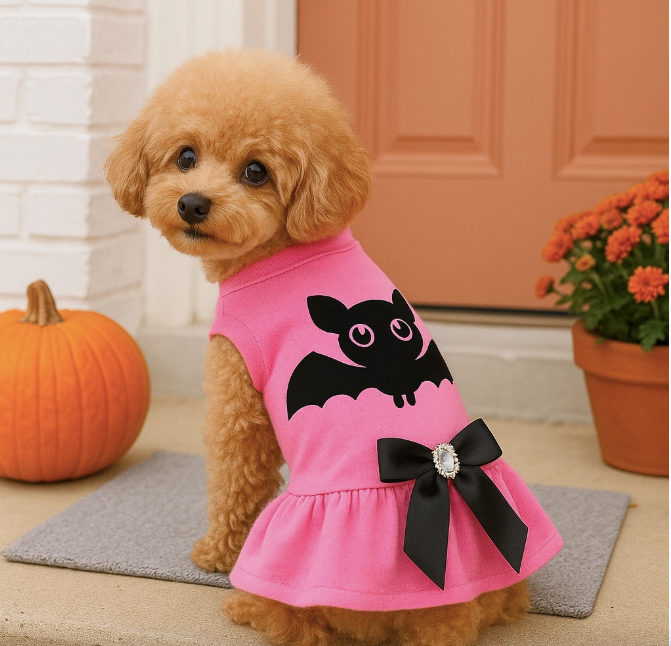 Bubblegum Bat Bijou Jewel Dog Dress