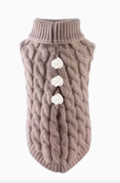 Pumpkin Pie Pearl Knit Dog Sweater
