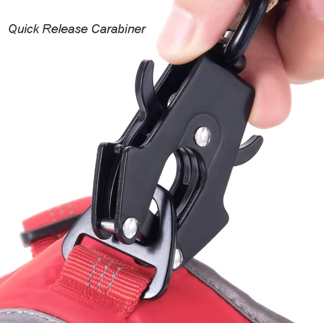 Heavy duty tactical bungee leash shock absorbing reflective, no pull.