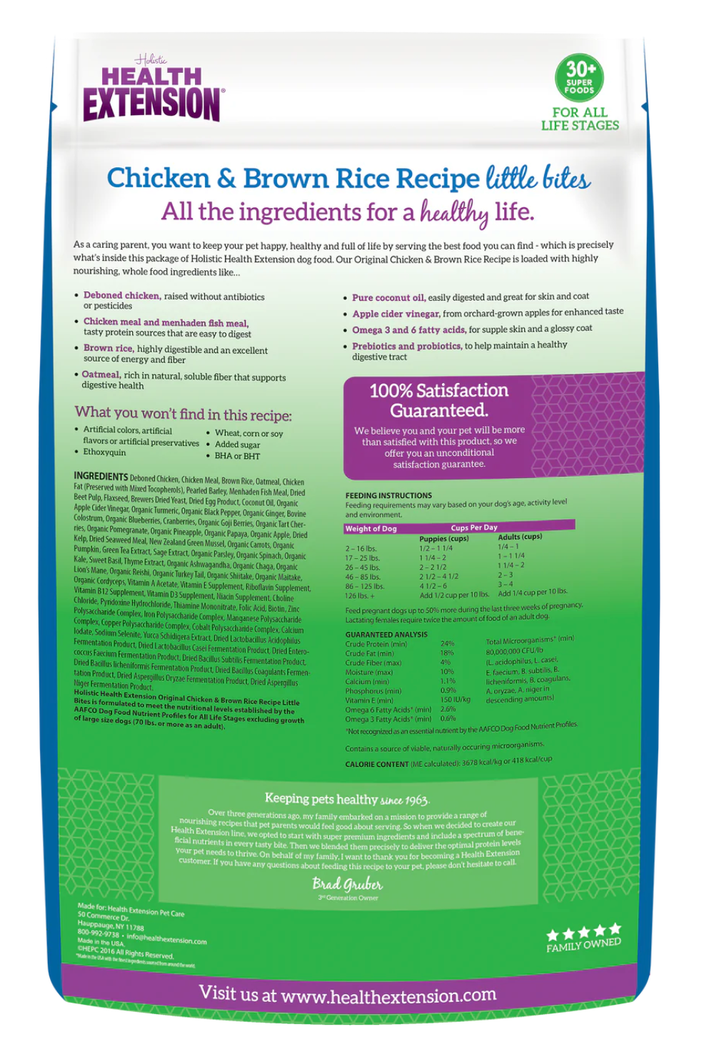 Health Extension All Life Stages Little Bites Original Chicken and Brown Rice Dog Food