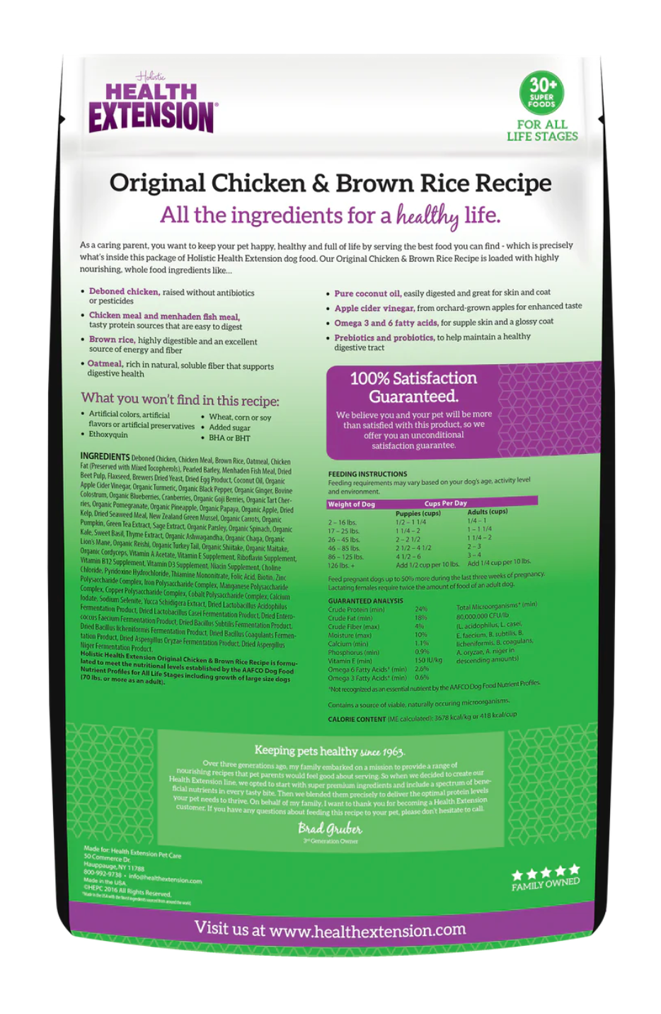 Health Extension All Life Stages Original Chicken and Brown Rice Dog Food