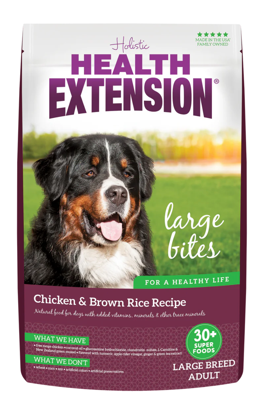 Health Extension All Life Stages Large Bites Chicken and Brown Rice Dog Food (30lb)