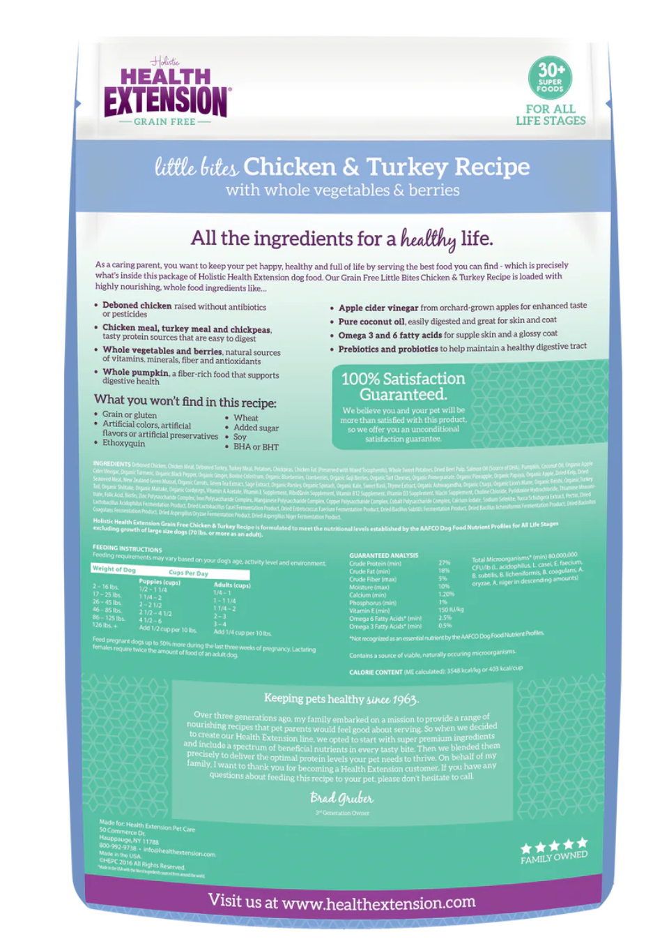 Health Extension All Life Stages Grain Free Little Bites Chicken and Turkey Dog Food