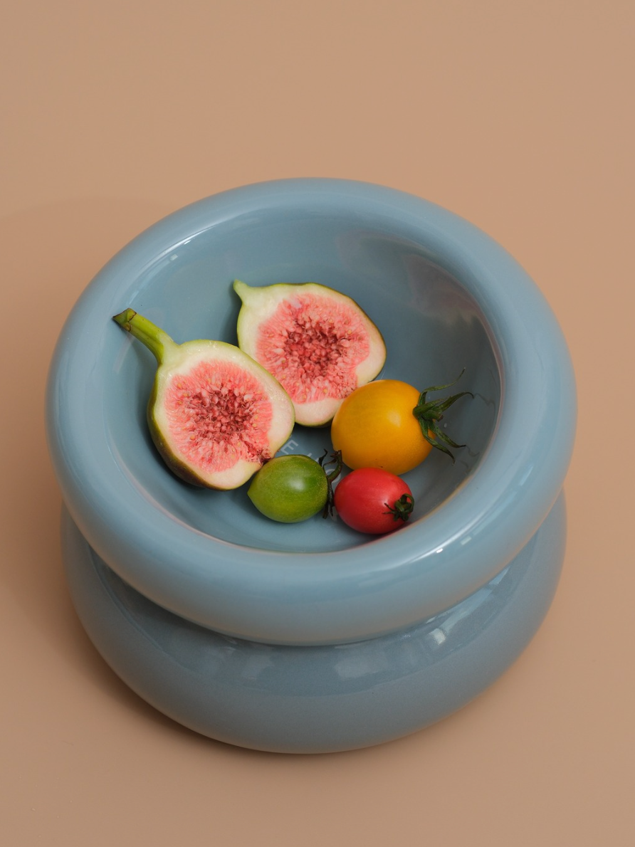 Souffle Pet Bowl-Frozen Blue