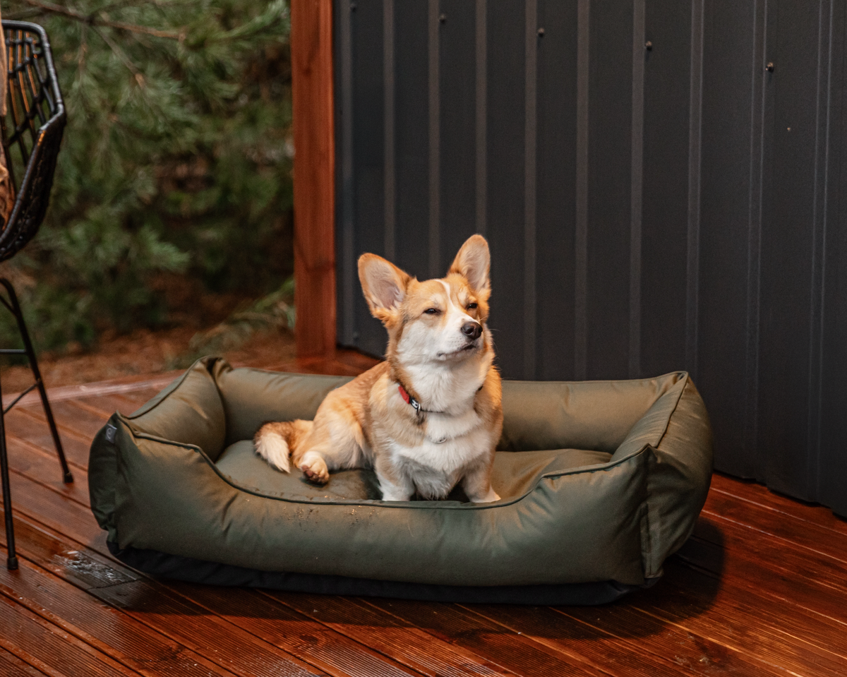 Chester & Lee | Waterproof Sleeper Dog Bed Green | HT Animal Supply