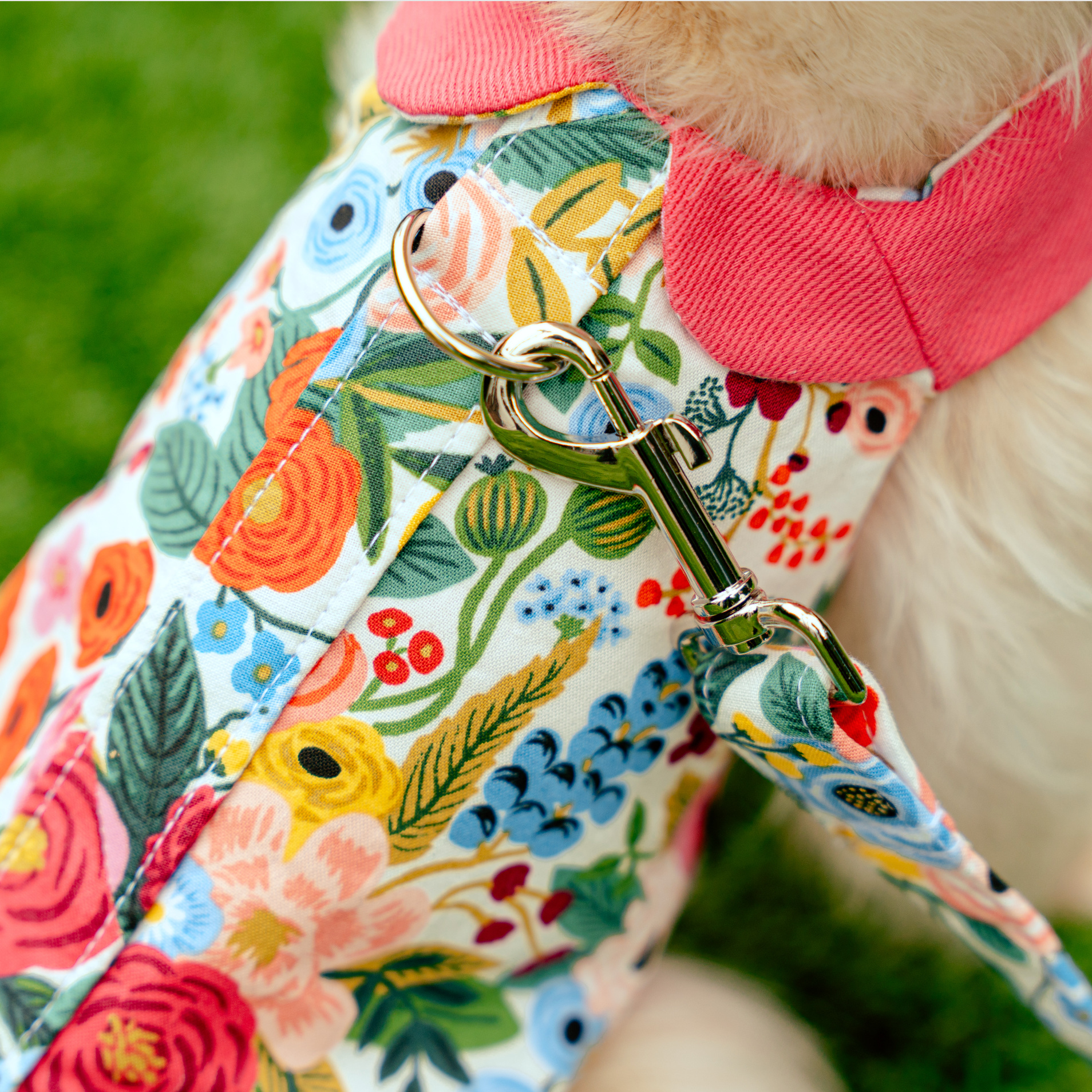 Heads or Tails Pup Floral Burst Cherry Blossom Pink Dog Harness