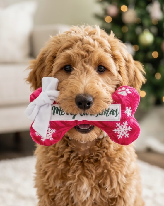 Haute Diggity Dog Merry Christmas Bone & Starbarks Puppermint Mocha Original Cup Christmas Plush Dog Toy