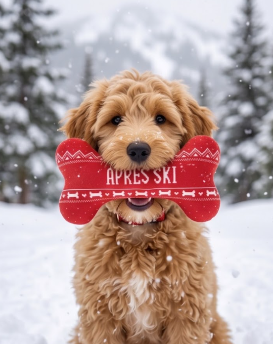 Haute Diggity Dog Apres Ski Fairisle Bone Dog Toy
