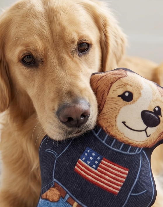 Haute Diggity Dog Ruff Lauren Teddy Dog Toy