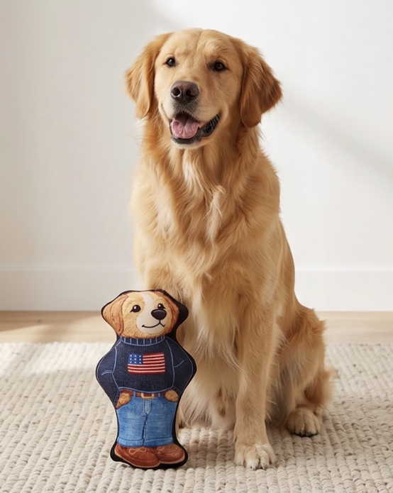 Haute Diggity Dog Ruff Lauren Teddy Dog Toy