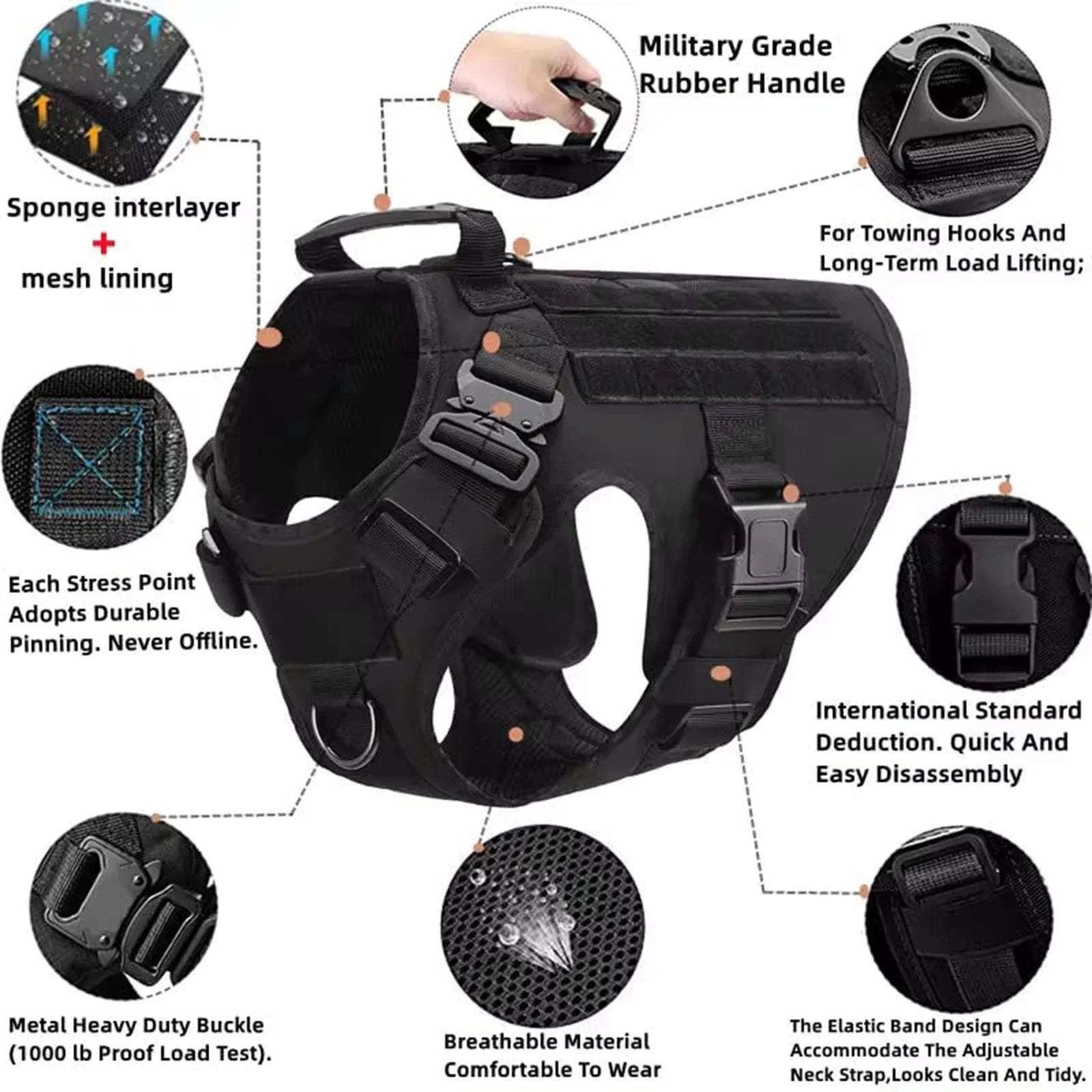 Ultimate Explorer Tactical Dog Harness & Leash Set