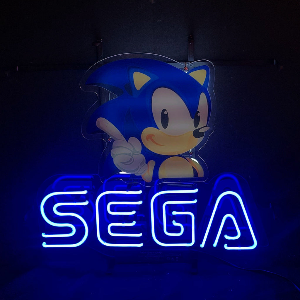 Sega Gaming Logo Real Glass Neon Sign