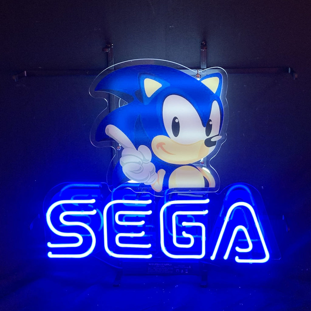 Sega Gaming Logo Real Glass Neon Sign