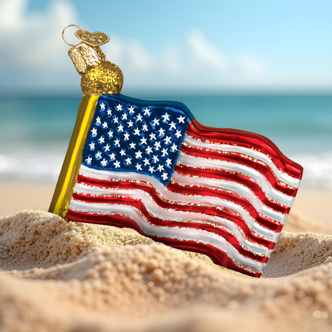 Old World Christmas: Star-spangled Banner Christmas Ornament