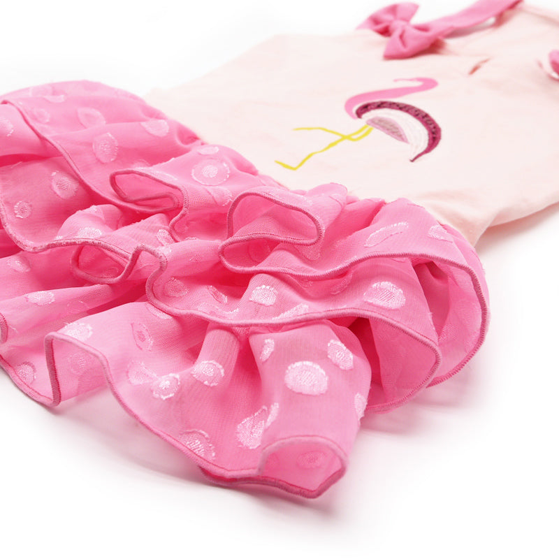 DOGO Sequin Flamingo Dog Dress