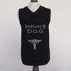 Hello Doggie Service Dog Crystal Sleeveless Dog Shirt