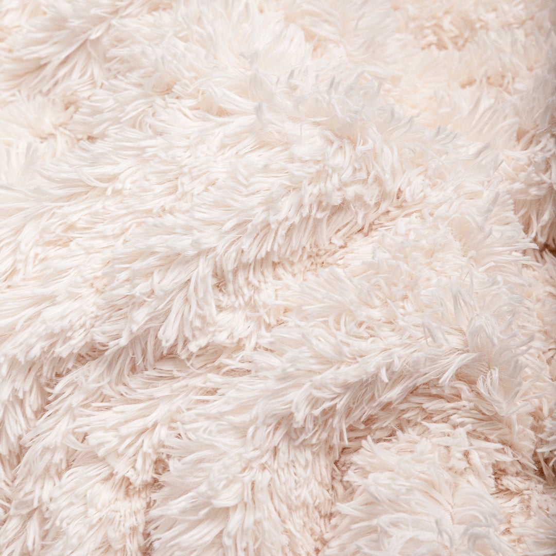 Hello Doggie Shag Throw Pink Dog Blanket