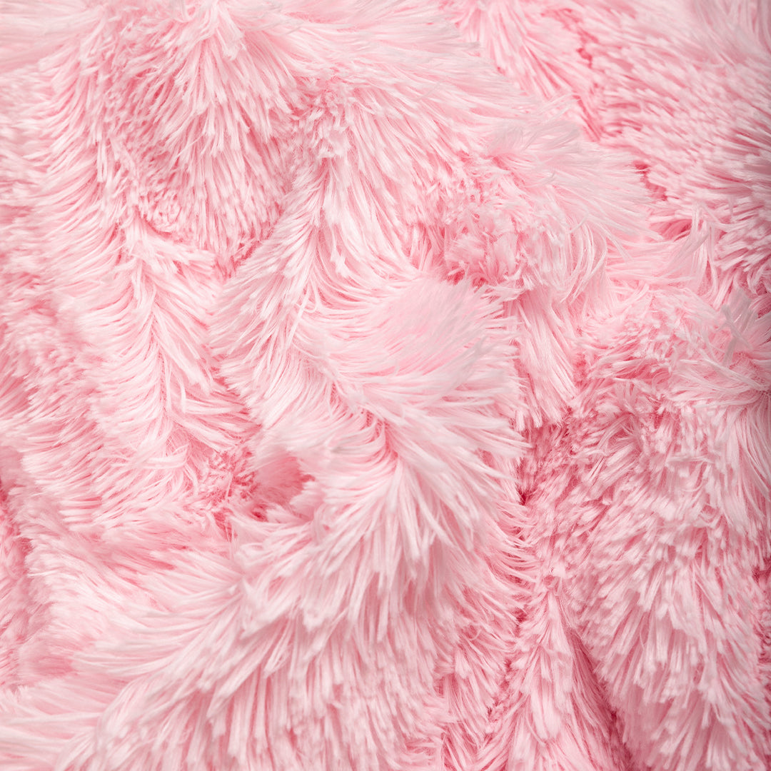 Hello Doggie Shag Throw Fuchsia Dog Blanket