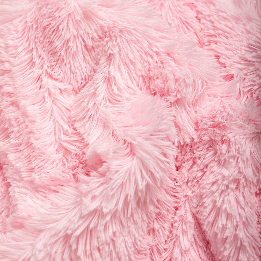 Hello Doggie Shag Throw Cream Dog Blanket