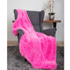 Hello Doggie Shag Throw Fuchsia Dog Blanket