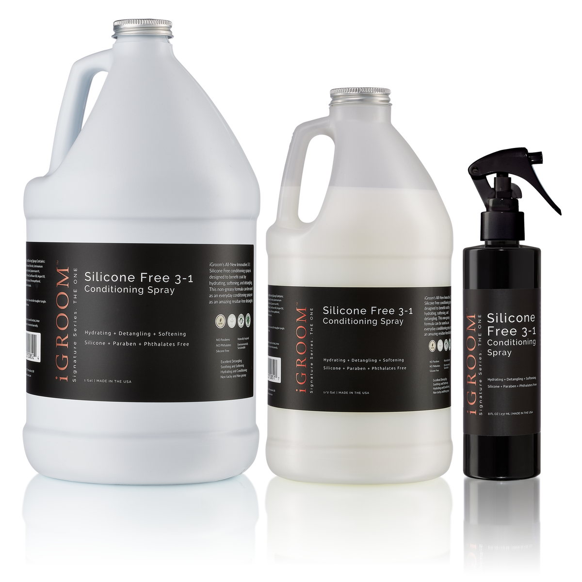 iGroom Dog Silicone Free 3-1 Conditioning/Detangling Spray Gallon