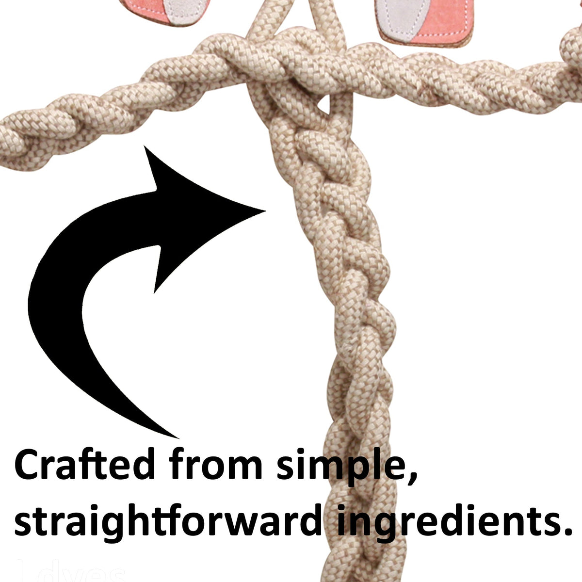 Bitsy Bunny Natural Rope Knottie Dog Toy, Large (9mm rope diameter)