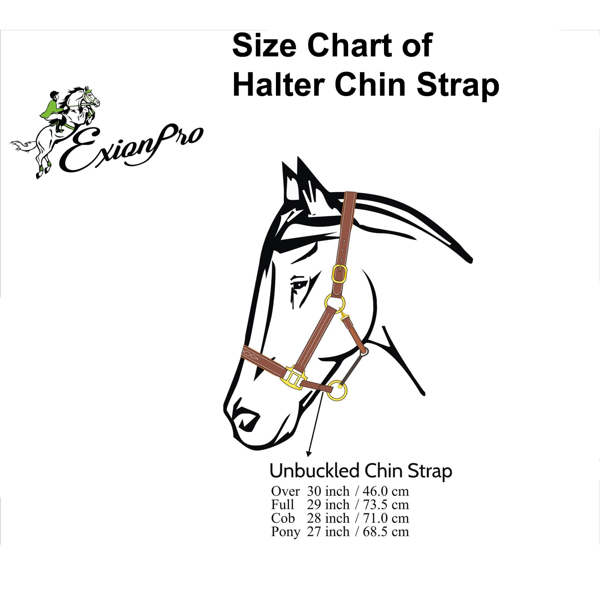 ExionPro Replacement Leather Halter Chin Strap - HT Animal Supply