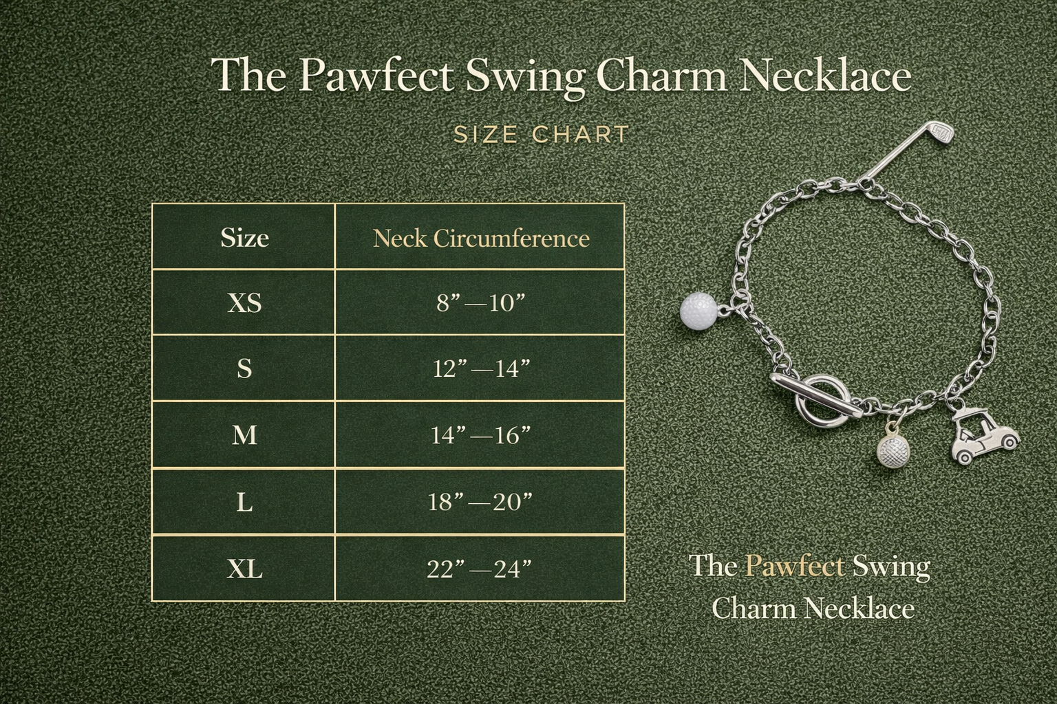 The Pawfect Swing Charm Dog Necklace