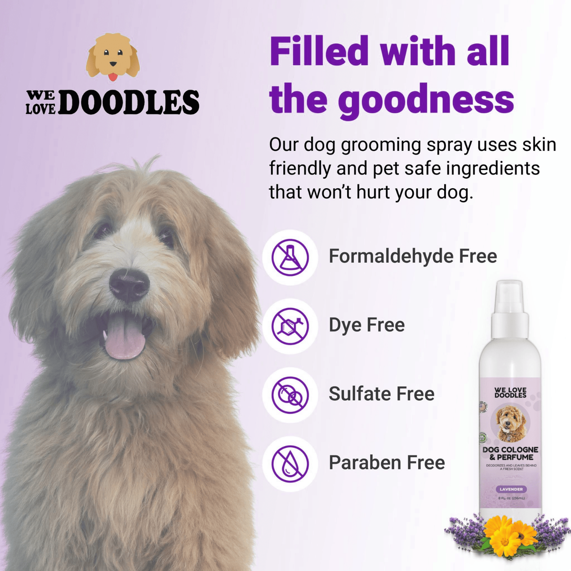Dog Deodorizer, Cologne & Perfume (Lavender)