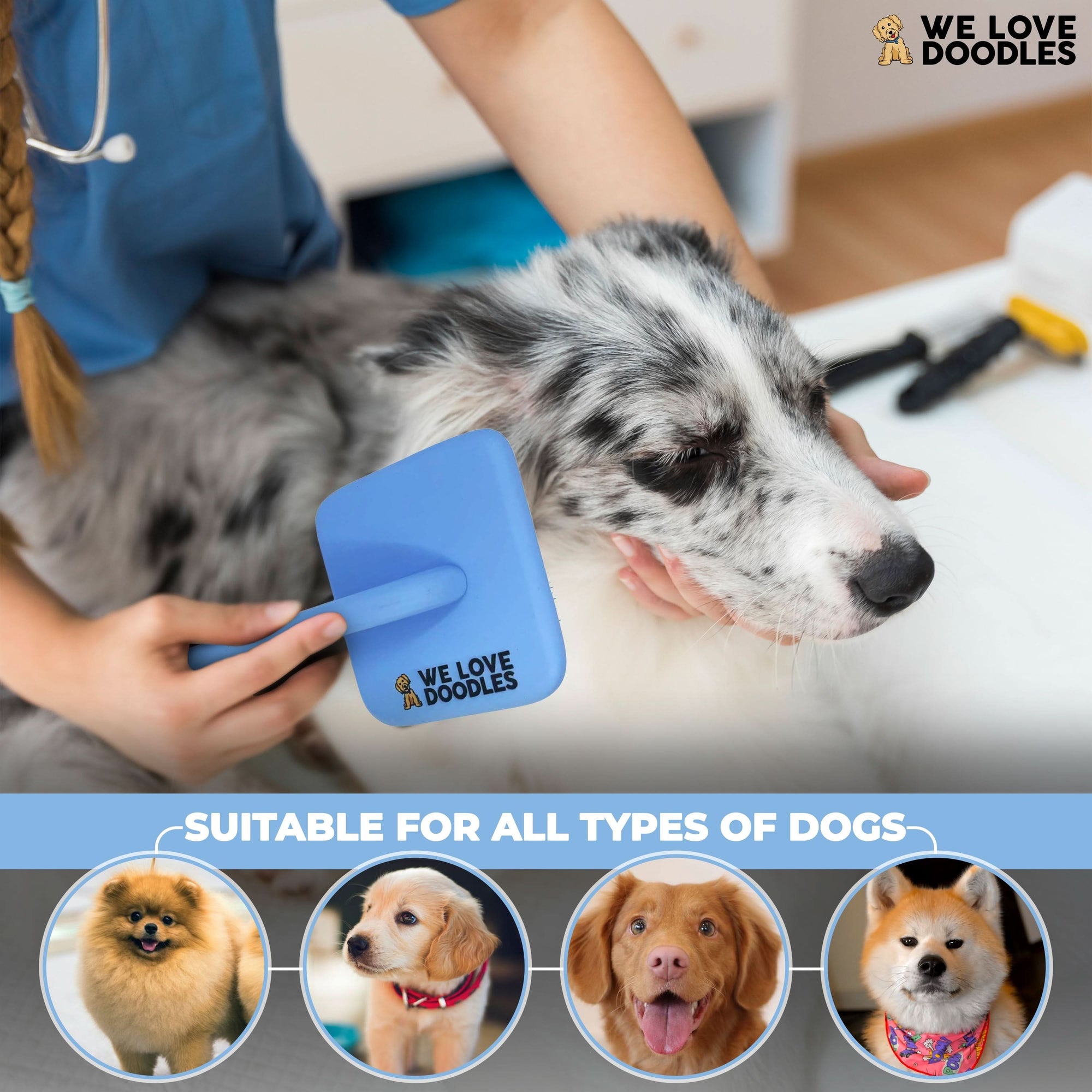 Slicker Brush for Dog - Two Large Slicker Brushes