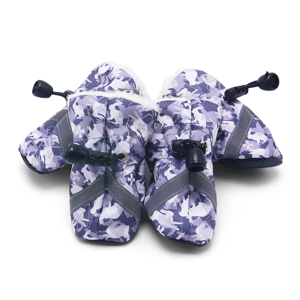 DOGO Slip-On Paws Furry Camo Dog Boots