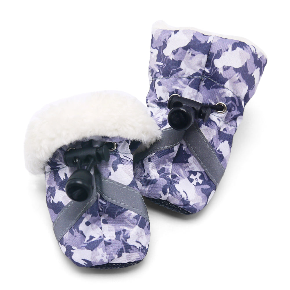 DOGO Slip-On Paws Furry Camo Dog Boots