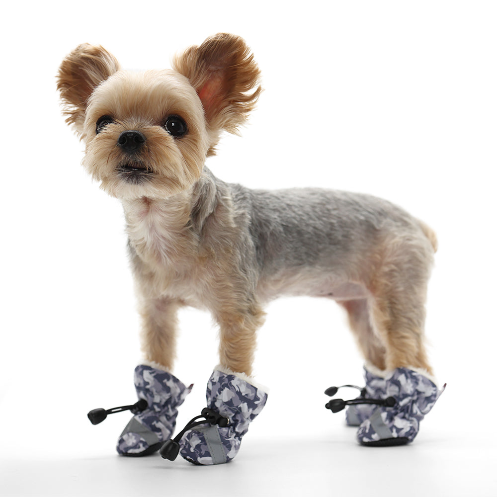 DOGO Slip-On Paws Furry Camo Dog Boots