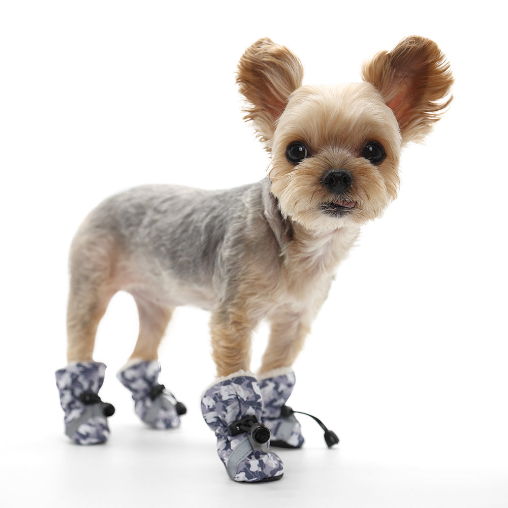 DOGO Slip-On Paws Furry Camo Dog Boots