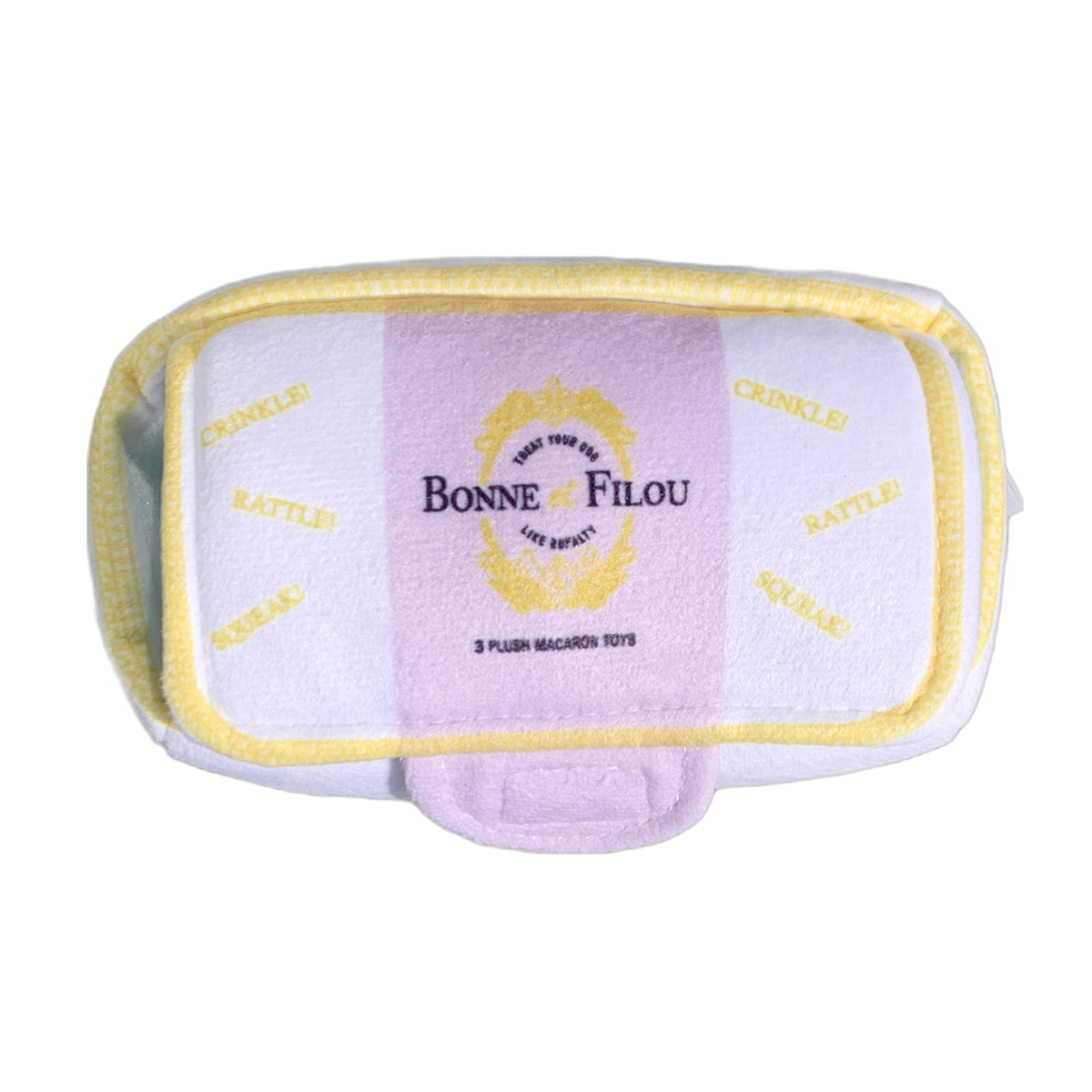 Bonne et Filou – Plush Macaron Squeaky Dog Toy Set