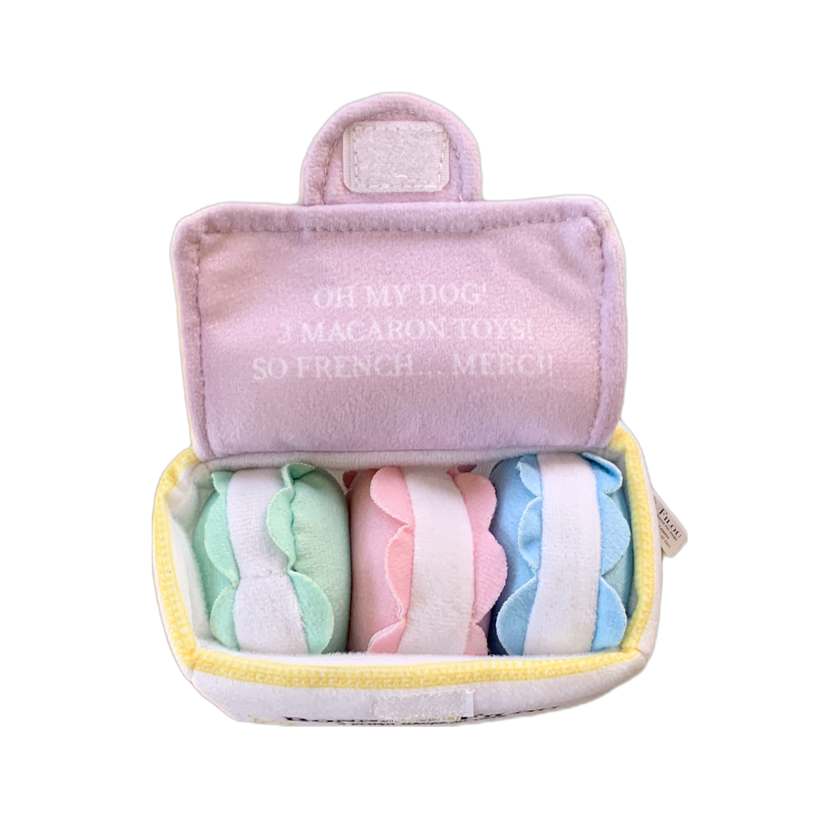 Bonne et Filou – Plush Macaron Squeaky Dog Toy Set