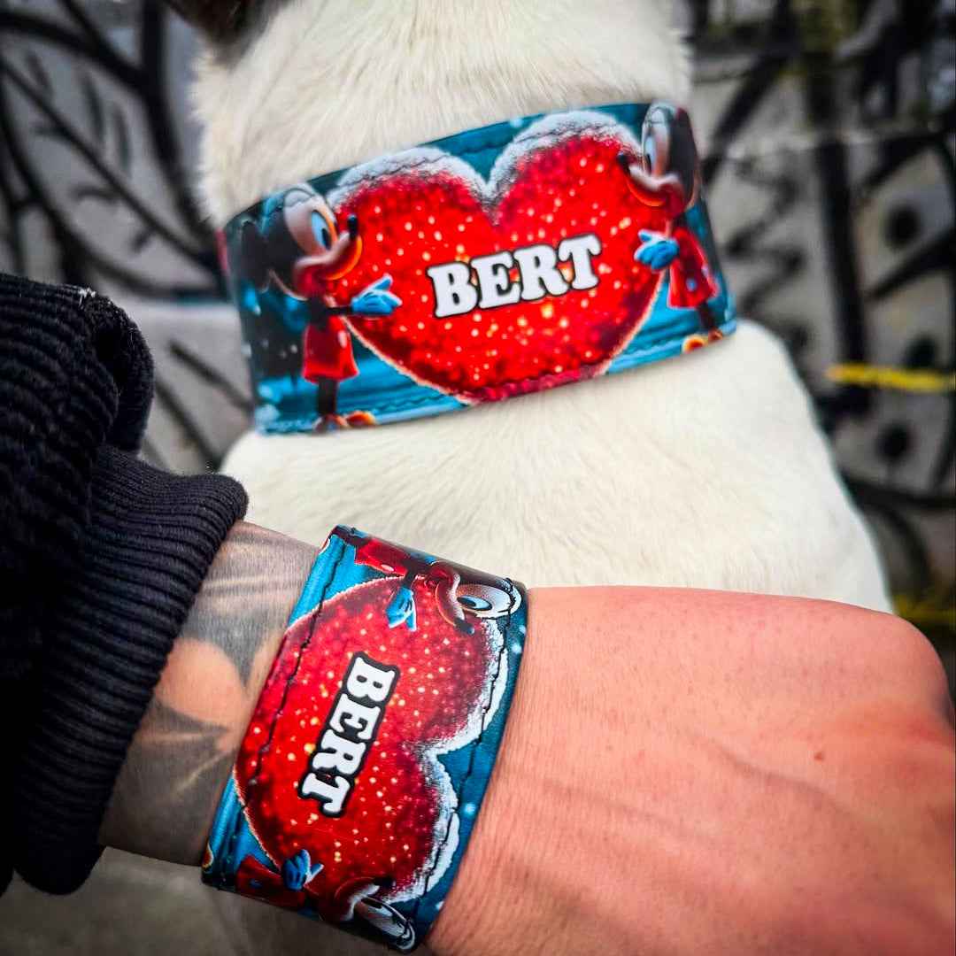 Bestia Mickey Limited Edition Dog Collar & Bracelet Set